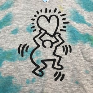 keith haring hoodie grey